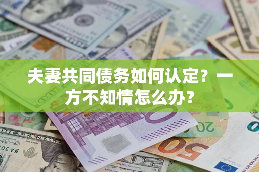 北京夫妻共同债务如何认定？一方不知情怎么办？