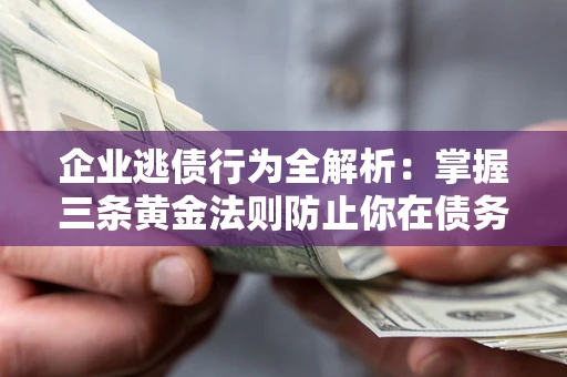 北京企业逃债行为全解析：掌握三条黄金法则防止你在债务乱局中“踩雷”